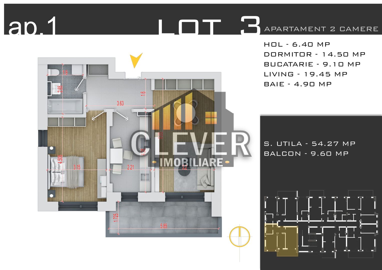 Apartament 2 camere decomandate Theodor Pallady Metrou Teclu - Poză 1