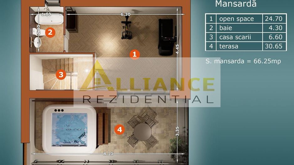 Casa 5 camere tip DUPLEX - 4 bai Terasa + Curte 250 MP - Poză 13