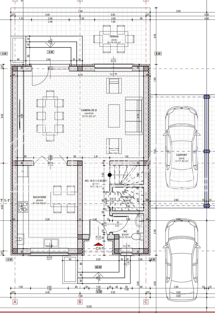 Casa Single cu 4 camere si carport, Zona Brana Selimbar - Schiță 8