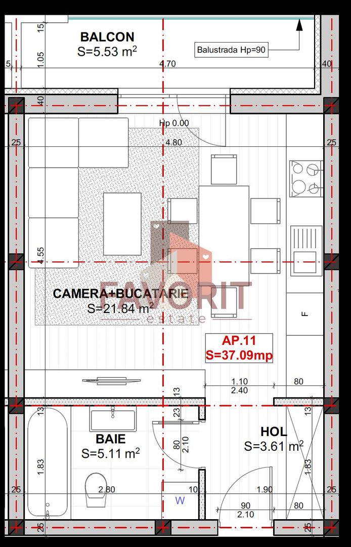 Etaj intermediar. Loc de parcare inclus. Finisat la cheie - Poză 11