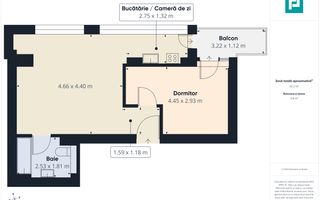 Apartament cu 2 camere la Arad Plaza - Poză 2