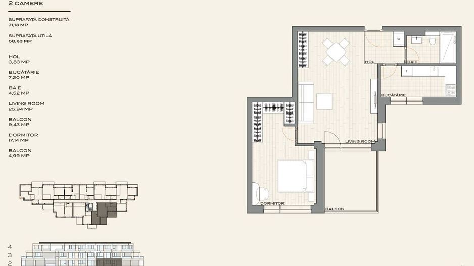 Apartament 2 camere Pipera cu bucatarie inchisa - Poză 2