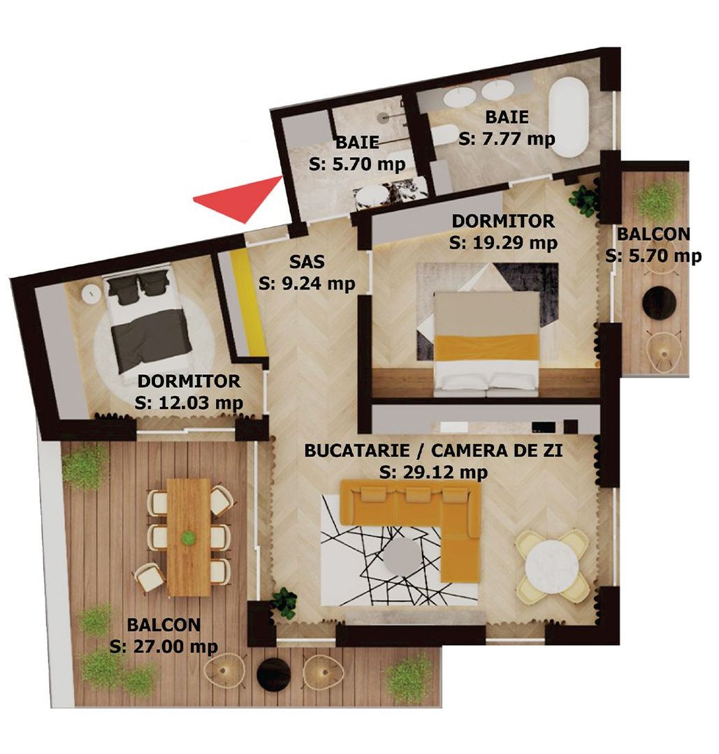Apartament nou, 3 camere, 290 000 Euro. Comision 0. - Poză 1
