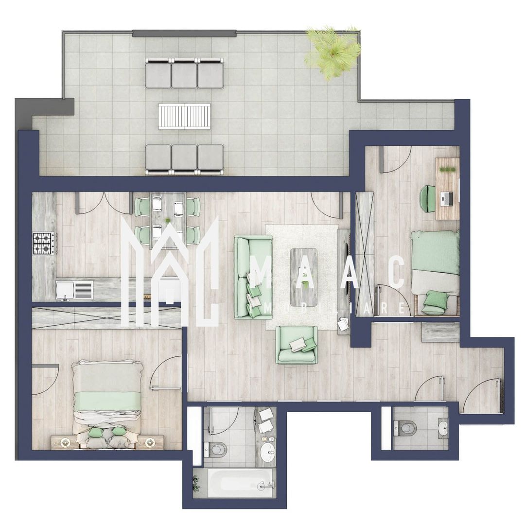 Apartament 3 camere | Etaj 3 | Blacon 27.3 | Turnisor - Poză 1