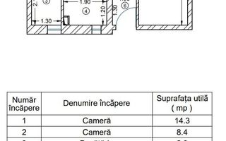 Apartament 2 camere semi-decomandat Salaj - Poză 8