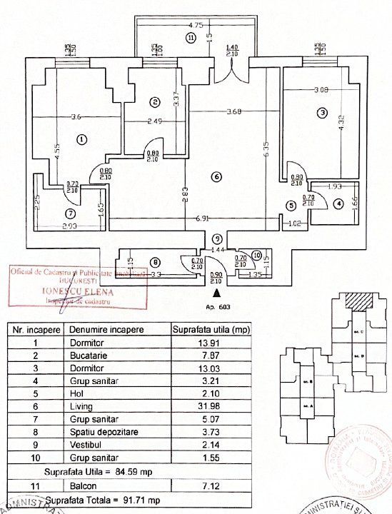 Apartament spatios  3 Camere I Upground I Metrou Pipera - Poză 16