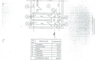 Garsoniera in bloc mixt reabilitat la 4 minute metrou Gorjului - Schiță 7