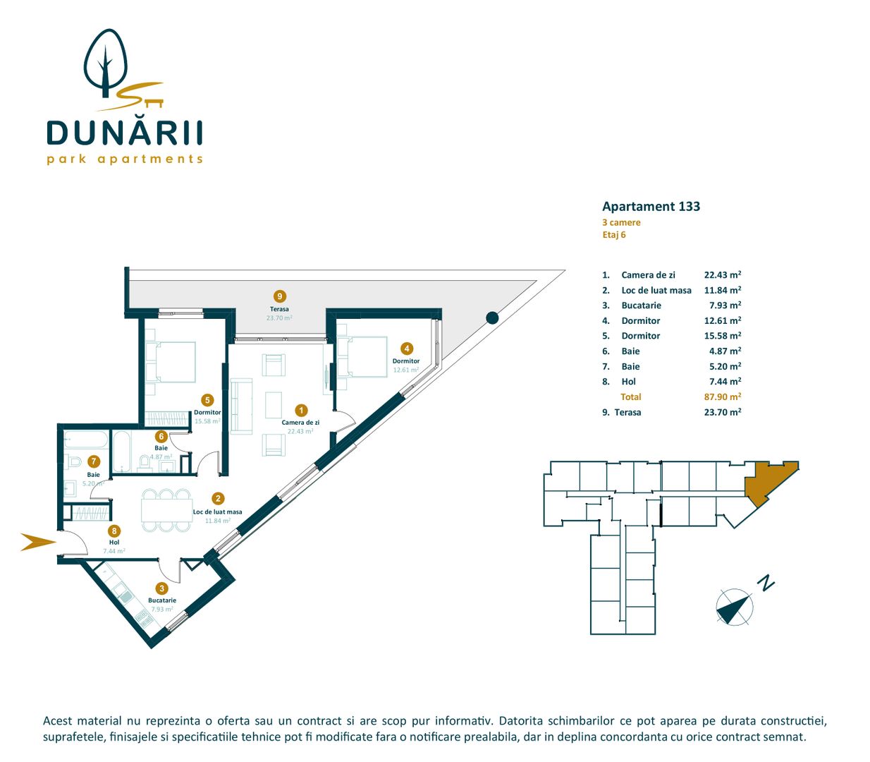 Apartament cu CF 3 camere- de la dezvoltator-0% comision - Poză 2