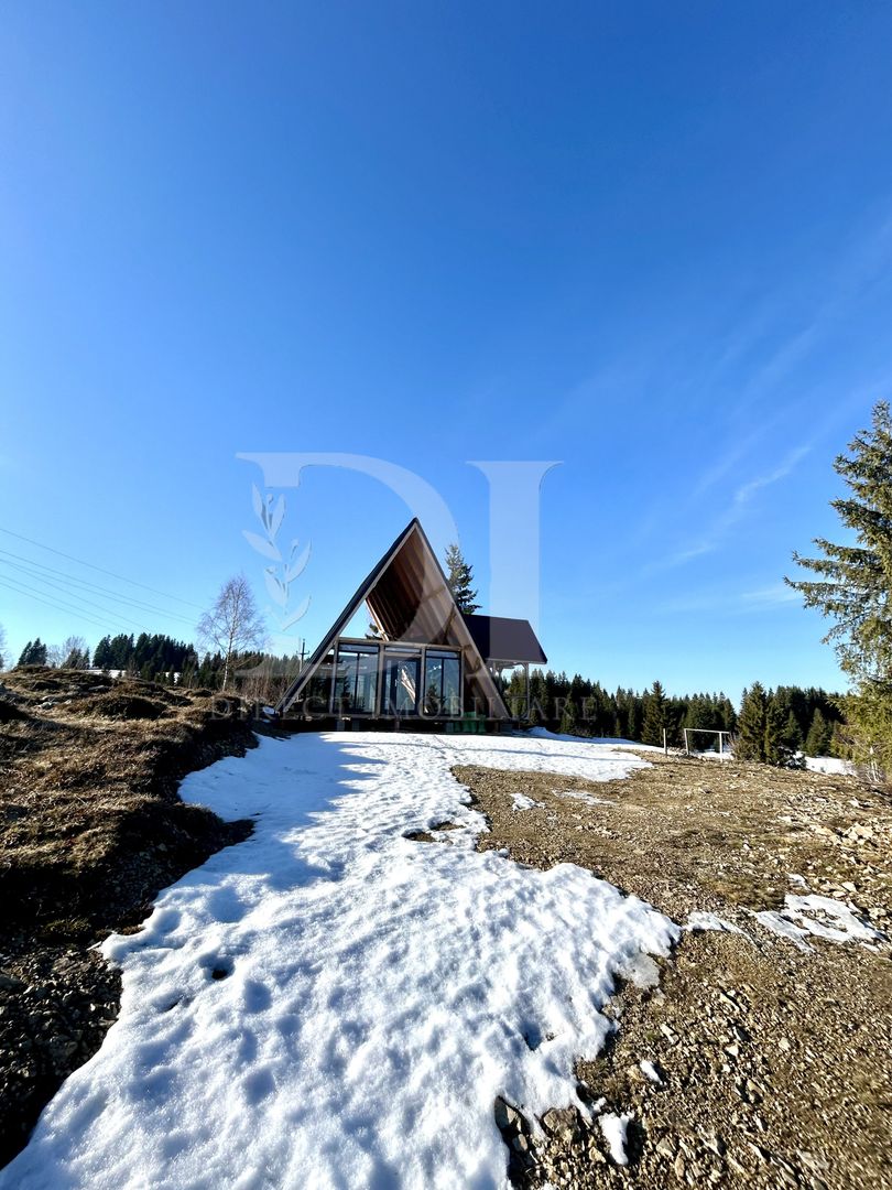 Cabana tip A frame si teren 1000 mp de vanzare / Marisel . Cluj - Poză 9