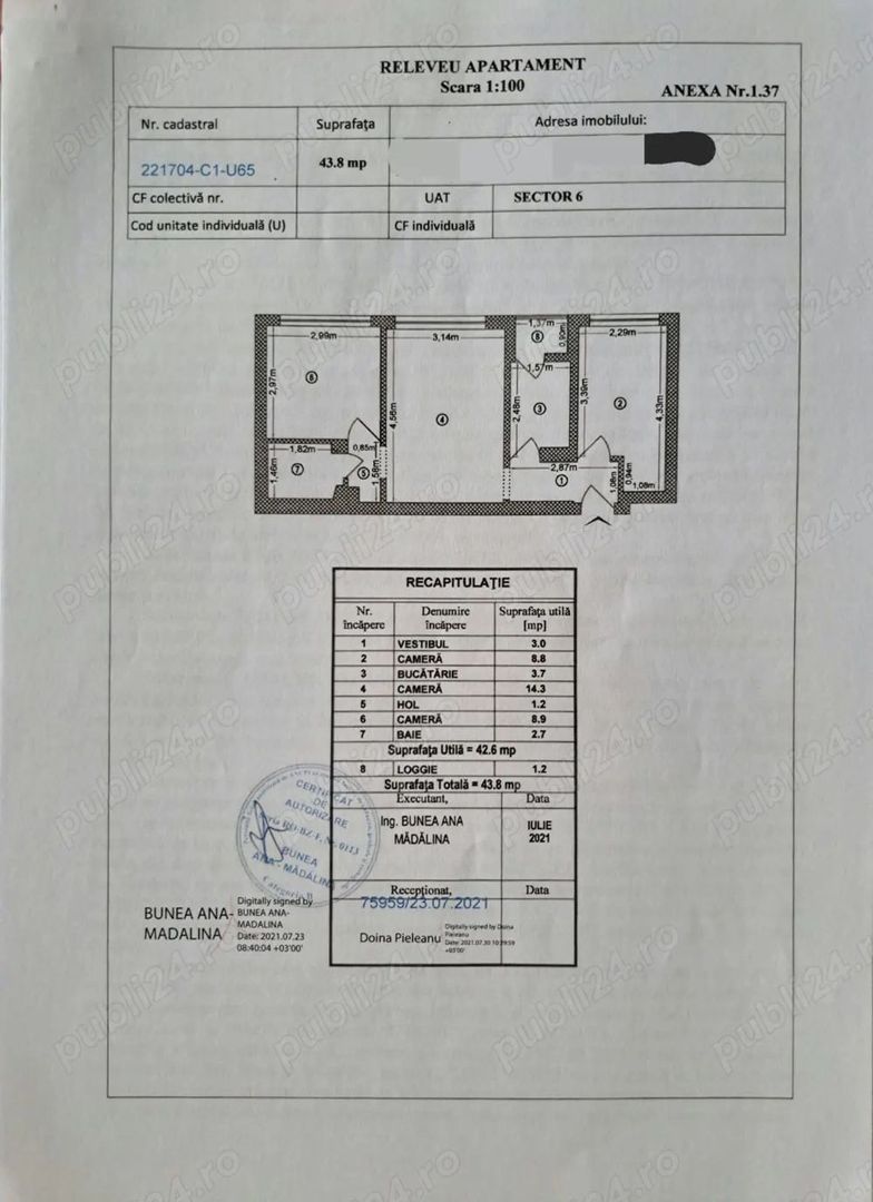 Vând apartament 3 camere,semidecomandat, 44mp,Militari-Apusului - Poză 10