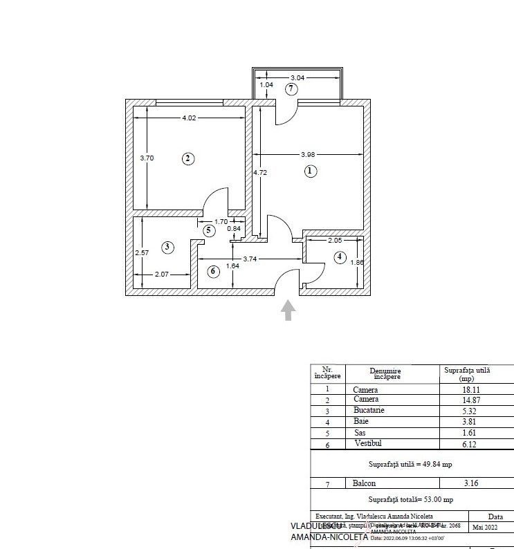 2 camere | Decomandat | Mobilat | Loc parcare - Poză 7