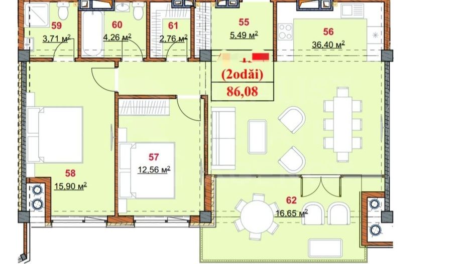 Vânzare, penthouse, strada Grenoble, Botanica - Poză 2