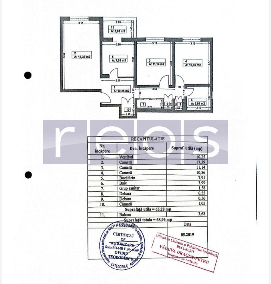 VANZARE APARTAMENT DRISTOR 3 CAMERE CENTRALA PROPRIE 70MP DECOMANDAT - Poză 15