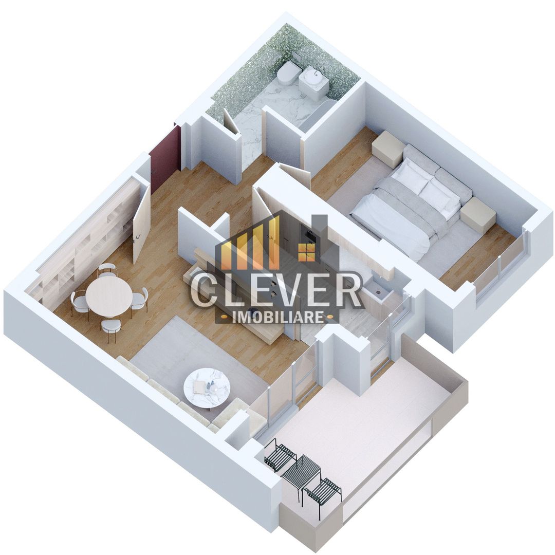 Apartament 2 camere 64 mp, Comision 0 Theodor Pallady - Schiță 16