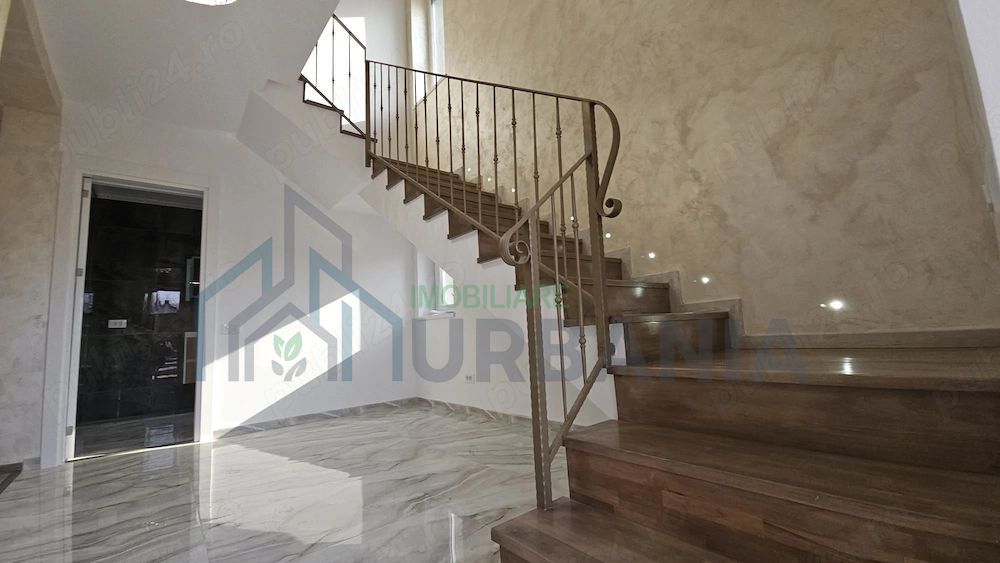 Casă modernă, 5 camere, clasa A, vedere lac, 500 mp teren, Ciurbești, Miroslava - Poză 14