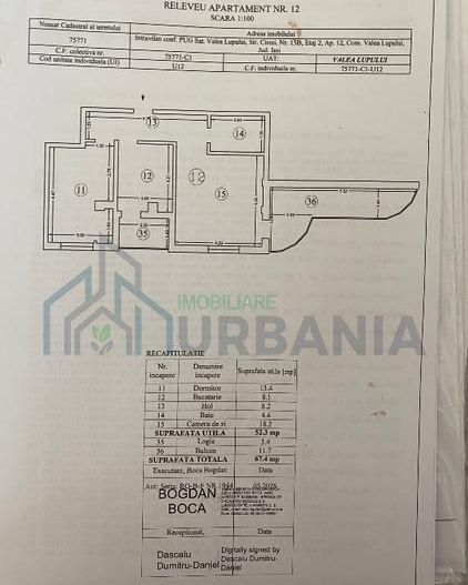 Apartament 2 camere, decomandat, 67 mp, Valea Lupului/Popas Pacurari, etaj 2, bloc 2021 - Poză 11