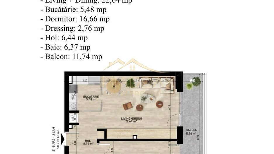 Apartament 2 Camere_PREMIUM_60.45 mp//Lacul Pipera - Poză 19