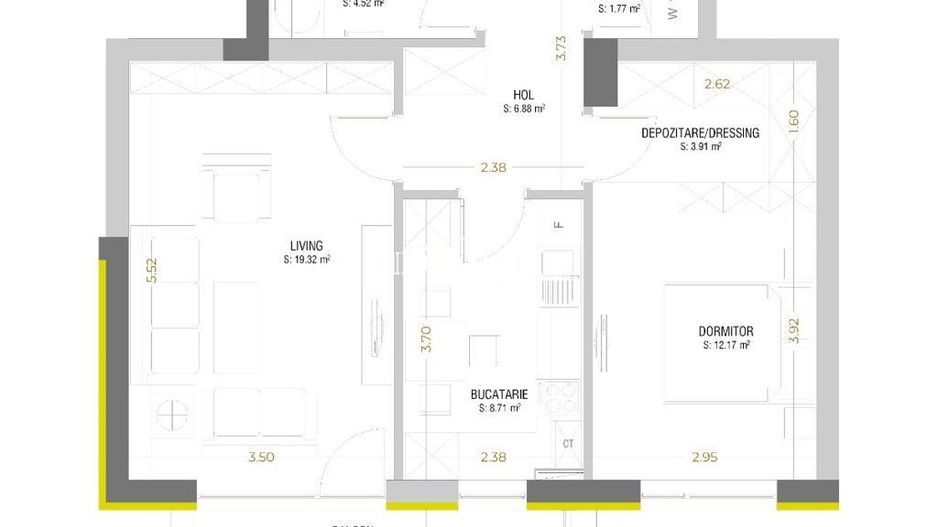 2 camere in Complexul Urban Plaza - Poză 3