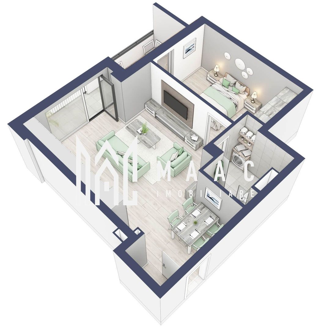 Apartament 2 camere | Etaj 1 | Balcon 10.3 mp | Turnisor - Poză 3