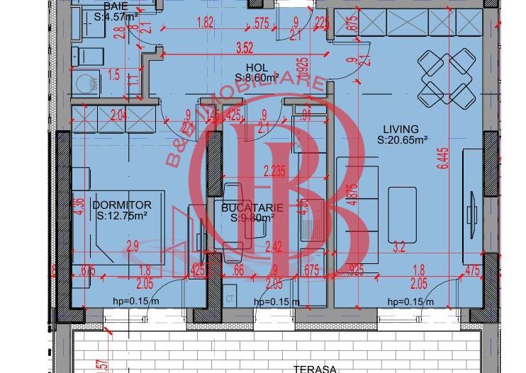 Apartament 2 camere Parcare Gratis Theodor Pallady 5min STB - Schiță 2