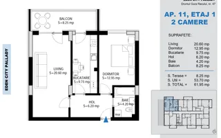 Apartament 2 Camere Decomandat, spatios | Pallady | metrou Nicolae Teclu - Schiță 14