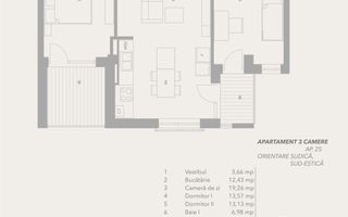 Apartament 3 camere, lift, boxe, garaj, INTABULAT - Sibiu - Schiță 7