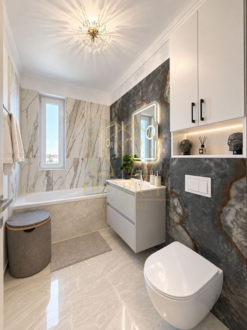 Apartament cu 2 camere mobilat de Lux | Etaj intermediar | in Giroc la asfalt. - Poză 11