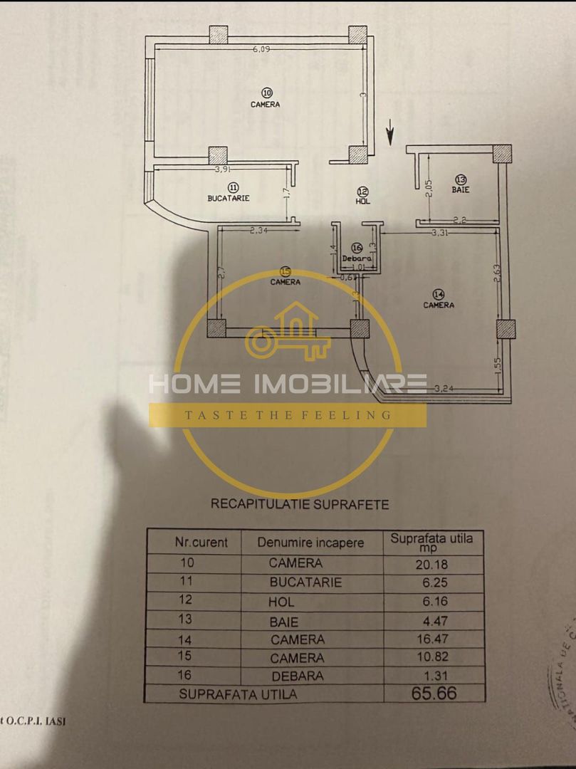 Apartament cu 3 camere / 66mp/ zona Tatarasi - Poză 9