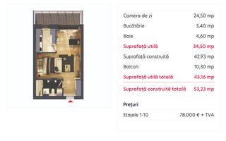 Vânzare, garsonieră, 1 cameră tip C, Hils Brauner, București - Poză 6