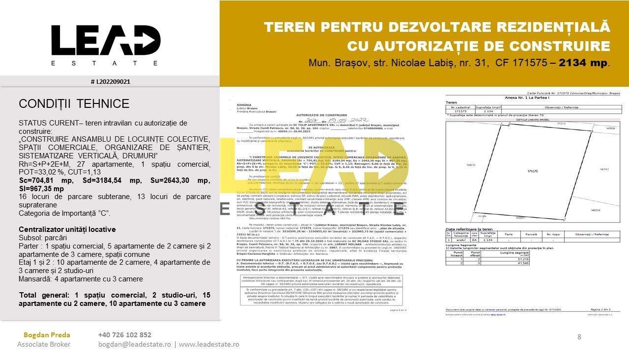 OPORTUNITATE INVESTITIE LOCUINTE COLECTIVE CU AUTORIZATIE DE CONSTRUIRE - Poză 8
