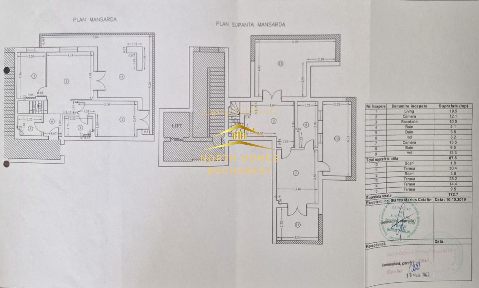 Penthouse 3 camere -de Închiriat-172 MP - în North Light – Cosmopolis-PARCARE - Poză 38