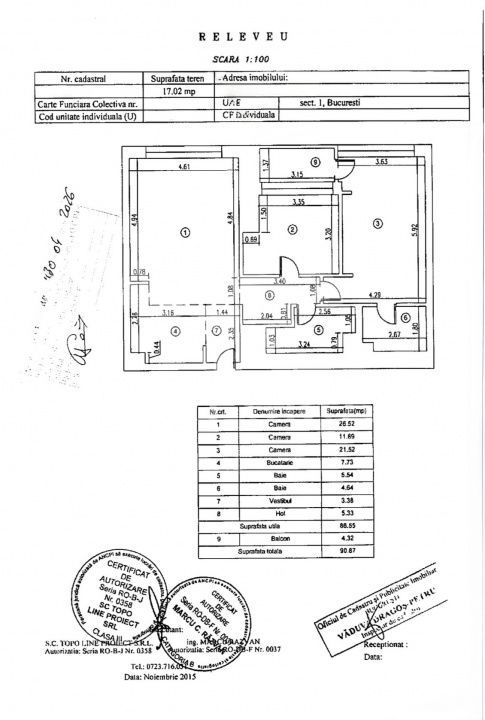 Apartament 3 camere Aviatiei | Loc de parcare - Schiță 23