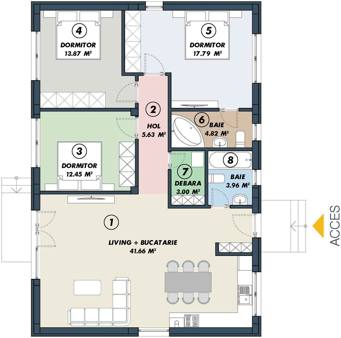 VILA INDIVIDUALA CU GRADINA SI FINISAJE MODERNE | TUNARI - Schiță 3