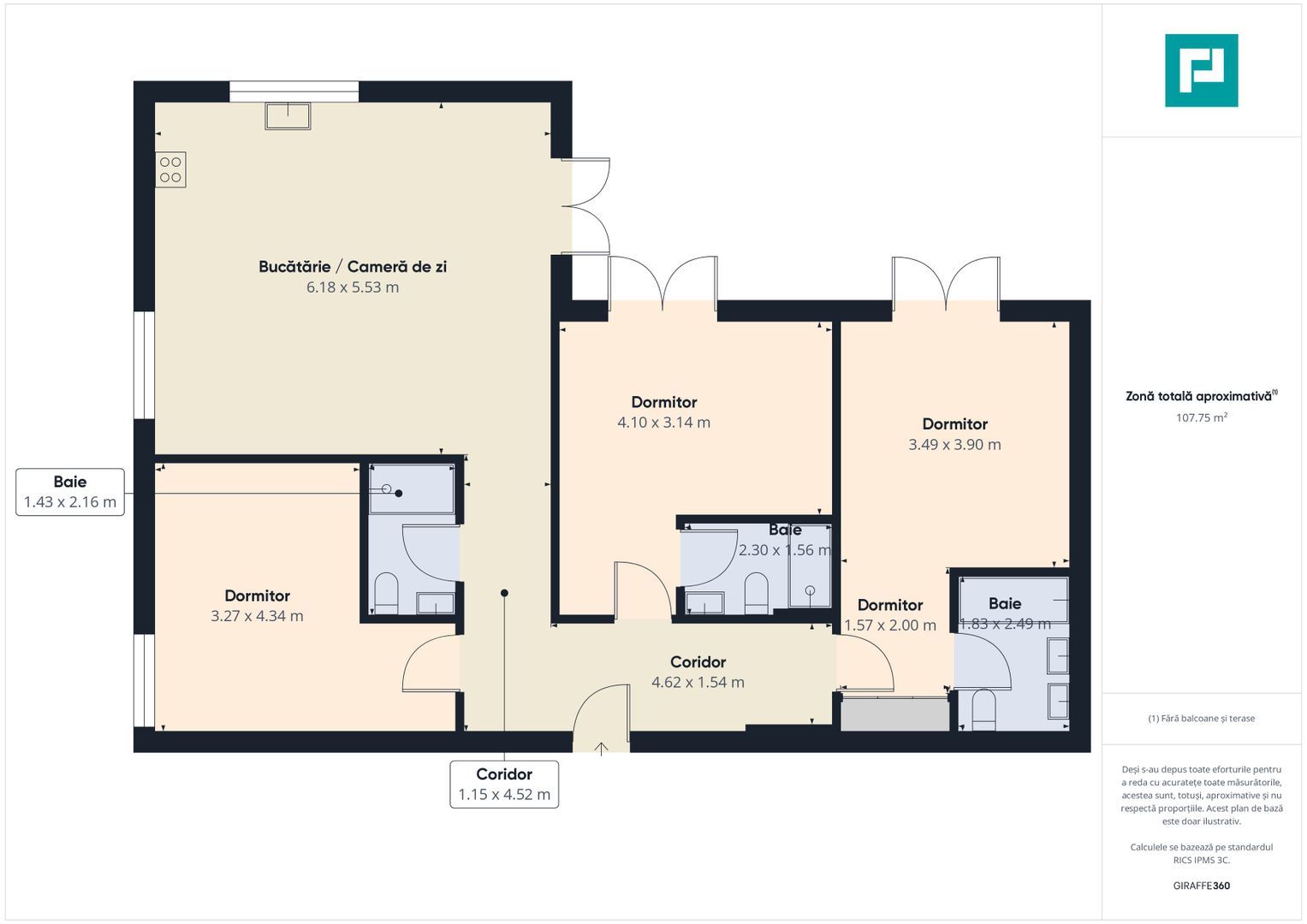 Apartament cu 2 Camere în Complex Nou Zonă Exclusivistă Nord - Poză 8