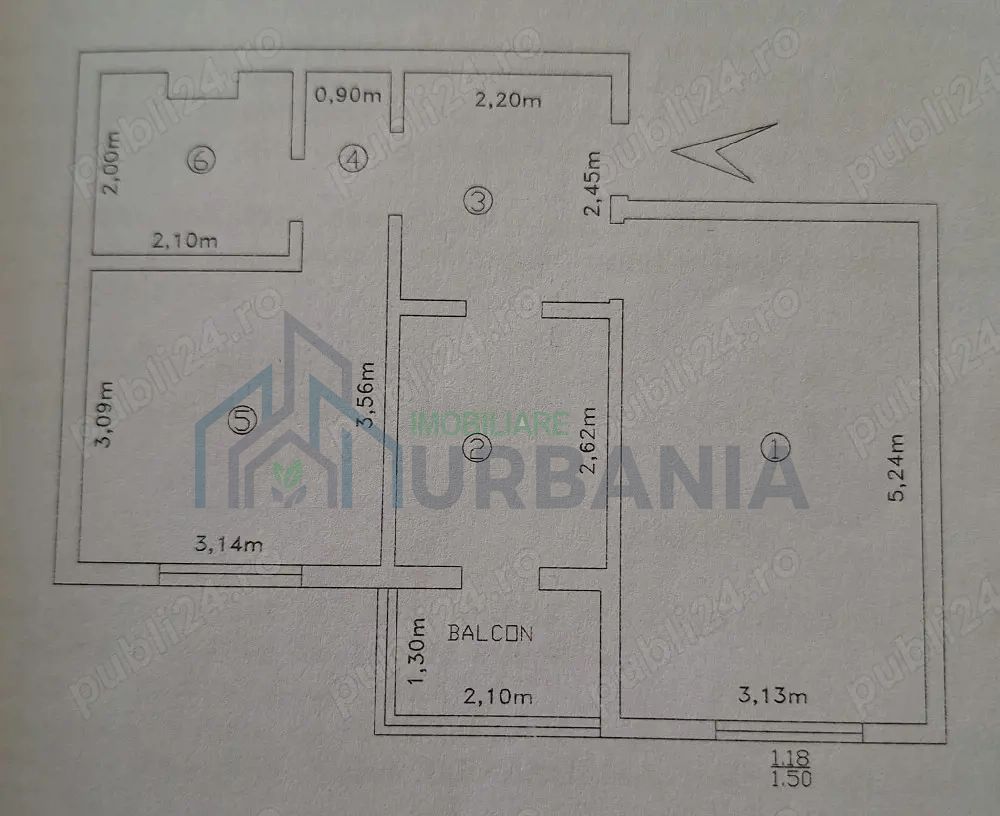 Apartament 2 camere, decomandat, mobilat și utilat, Dacia, Iași - Poză 1