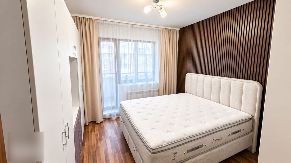 Vanzare Apartament 2 camere 55,64 mp, parcare inclusă, mobilat, 2 balcoane - Poză 2