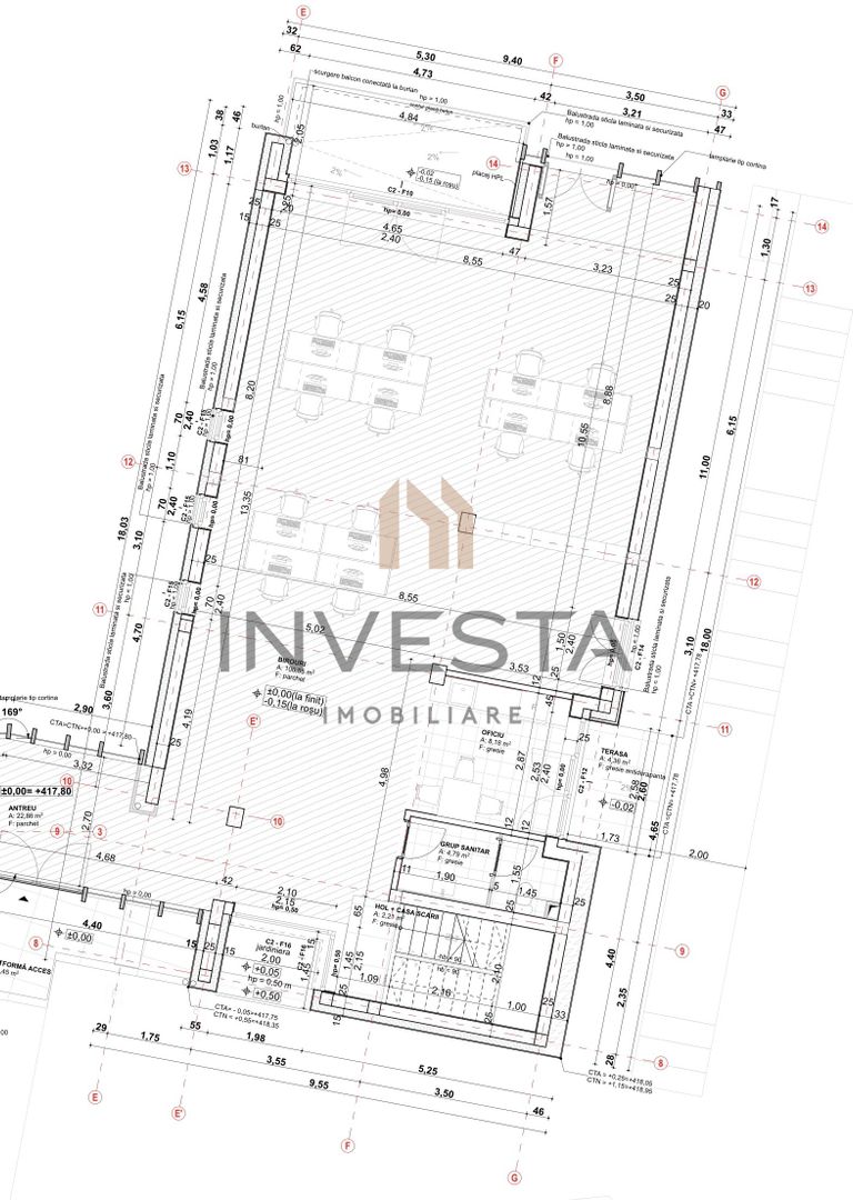 Spatiu premium Zorilor, 350 mp, vitrat, 15 parcari! cu panorama ! - Schiță 6