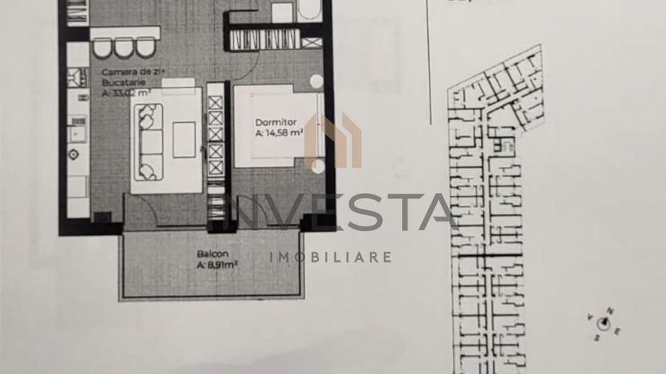 Oportunitate de investire! 52.44 pret 2600 euro mp! Cu cf august 2026! - Schiță 4
