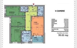 4 CAM 99 MP CAVAR RESIDENCE 2023 | ET. 1 | 2 BĂI | DRESSING 5M - Poză 13