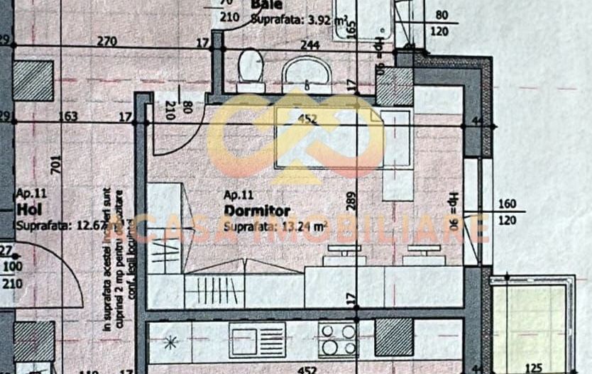 NOU PLATOU GALATA  APARTAMEN 3 CAMERE DEC 2 BAI 85 MP TVA INCLUS - Poză 9