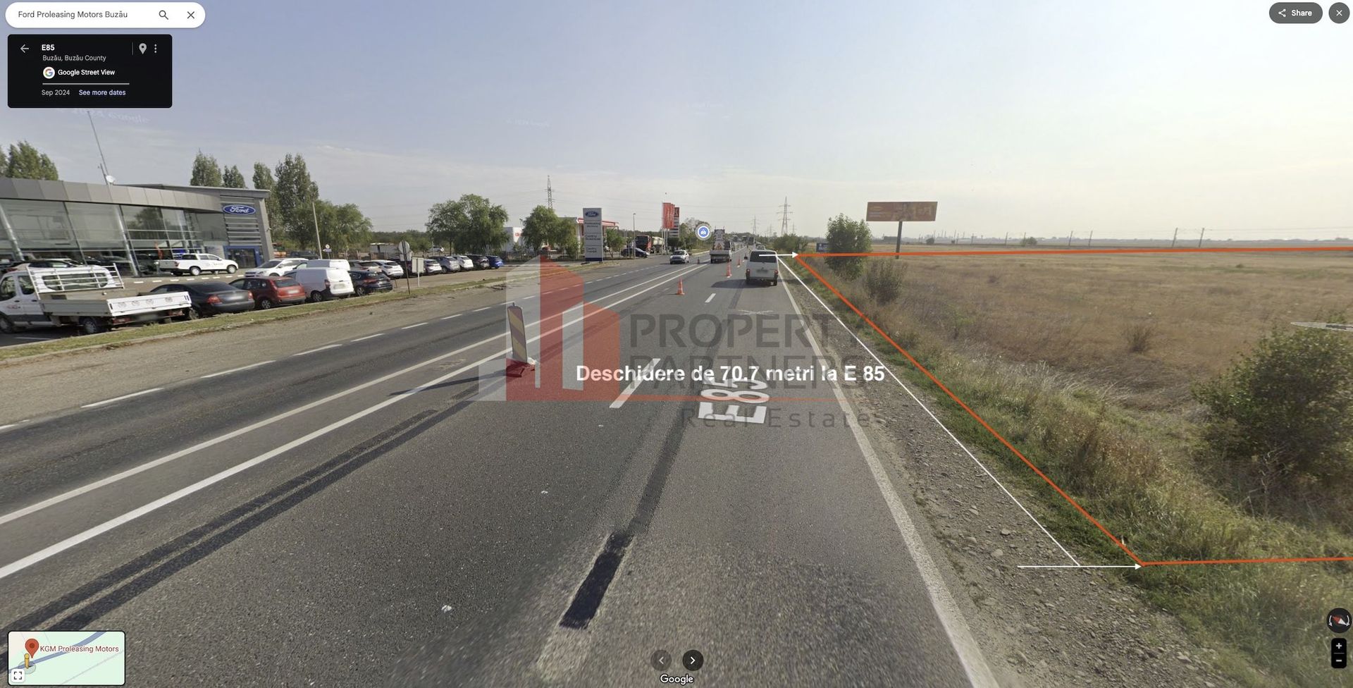 Teren Intravilan 10.889 mp – Deschidere 70 ml la E85, Buzău – Locație Strategic - Poză 2