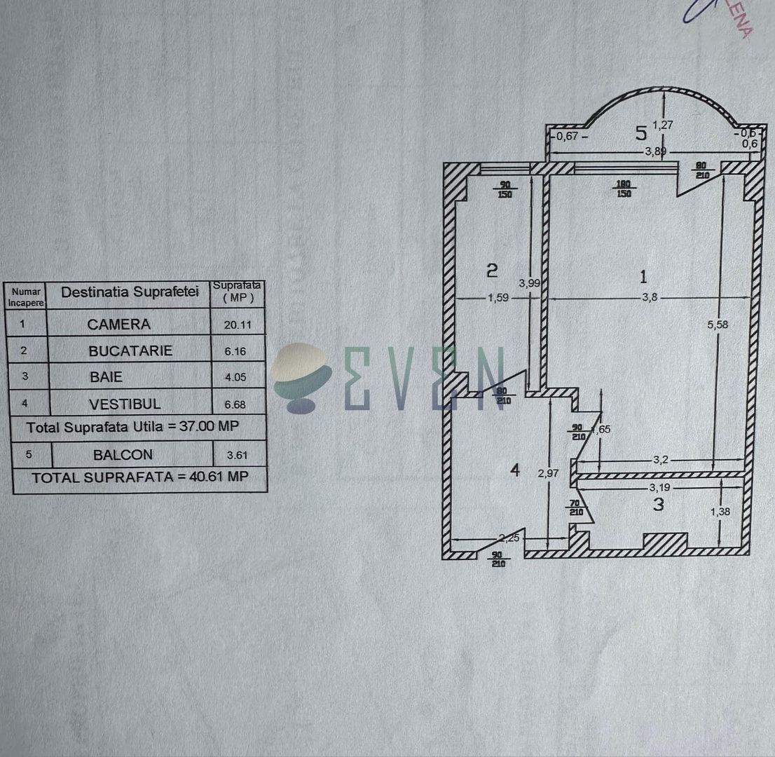 Garsonieră decomandată Militari – Lujerului, Teatrul Masca - Schiță 12