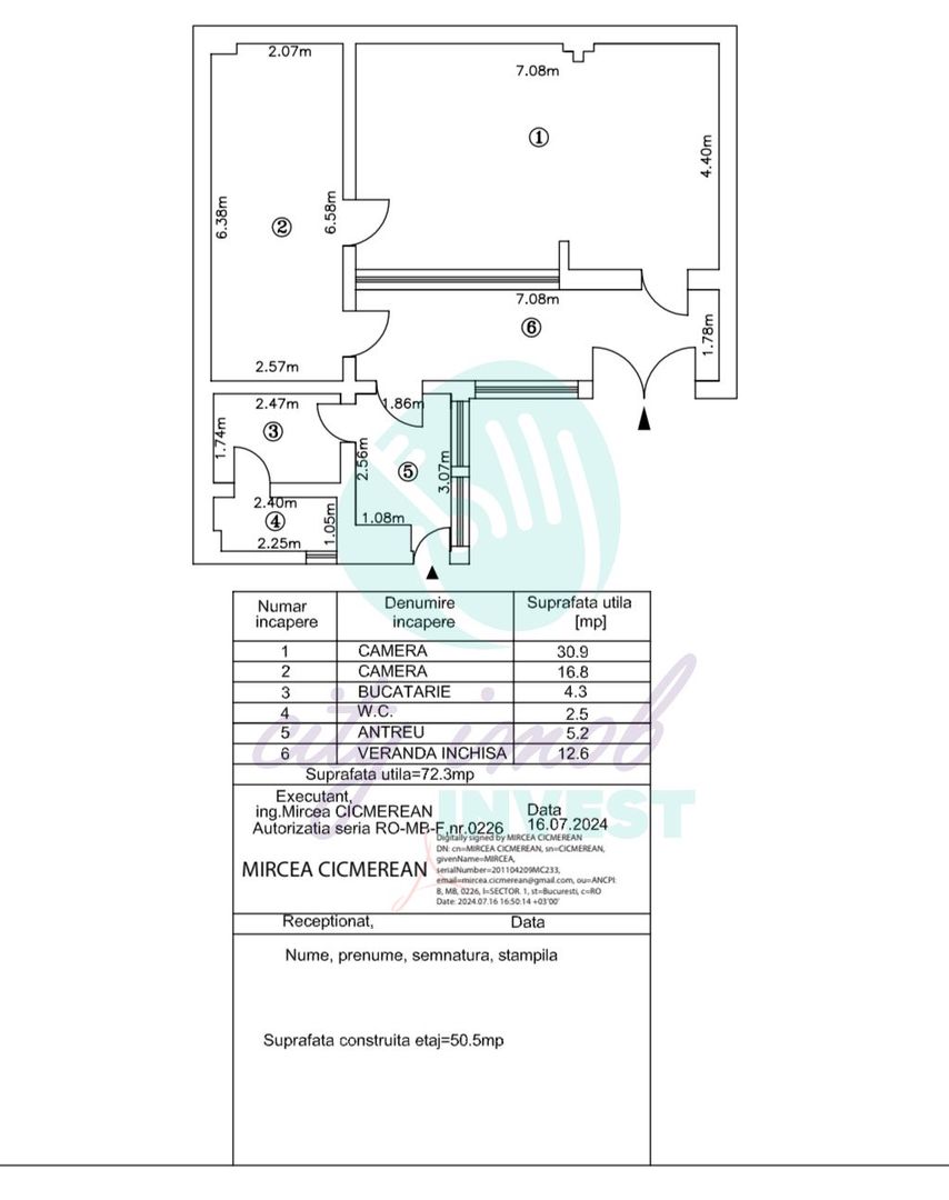 Casa formata din 2 corpuri cu TEREN 433 MP - Poză 17