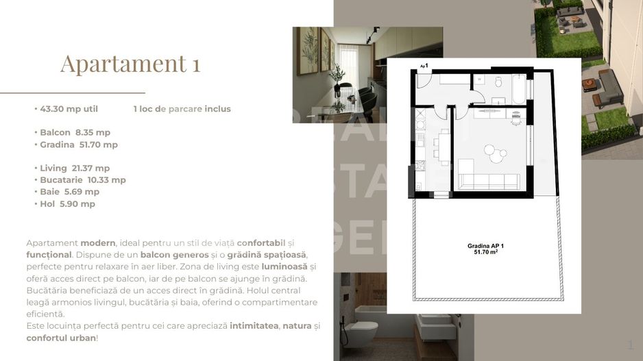 Vânzare, apartament, o cameră, Giroc, Timiș - Schiță 4