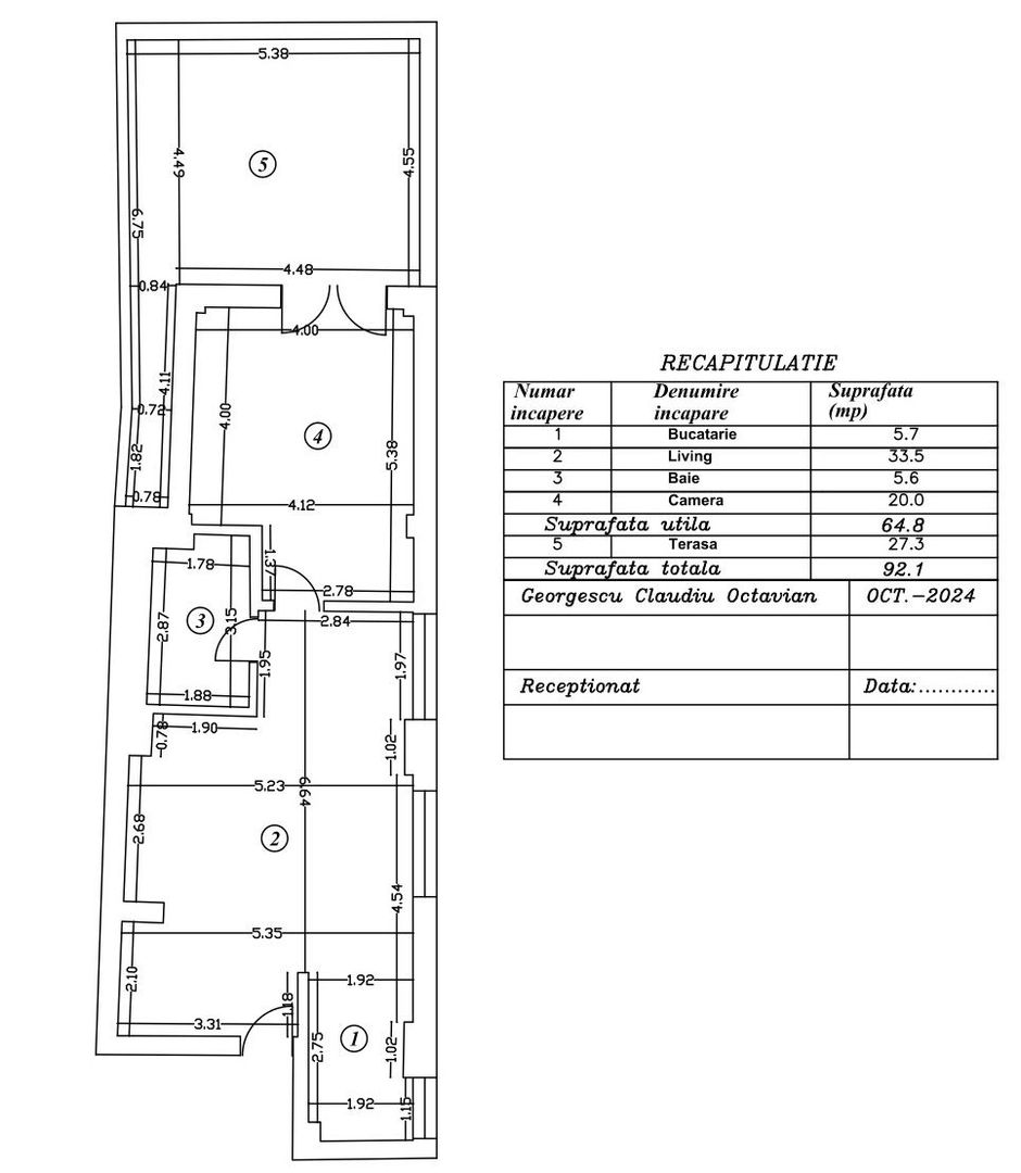 VANZARE 2 CAMERE CU TERASA 27MP JIULUI-BUCURESTII NOI - Poză 1