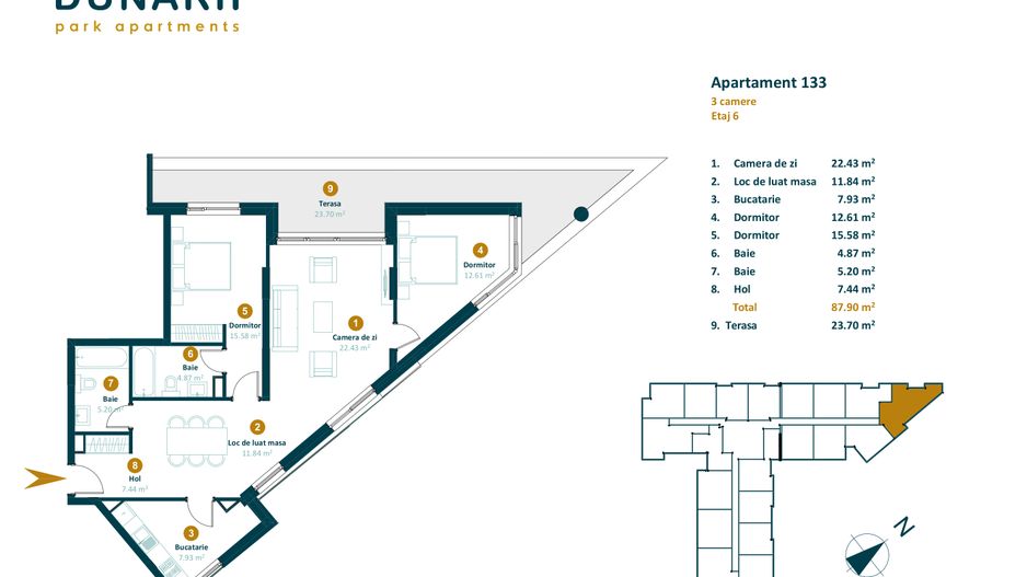 Apartament cu CF 3 camere- de la dezvoltator-0% comision - Poză 2