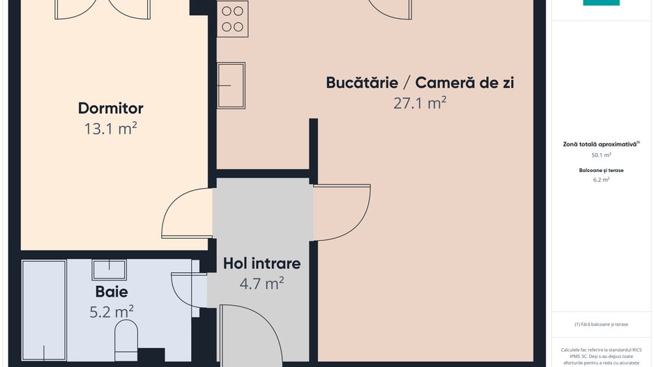 Apartament 2 camere | Etaj 1 | Zona Buziașului - Poză 9