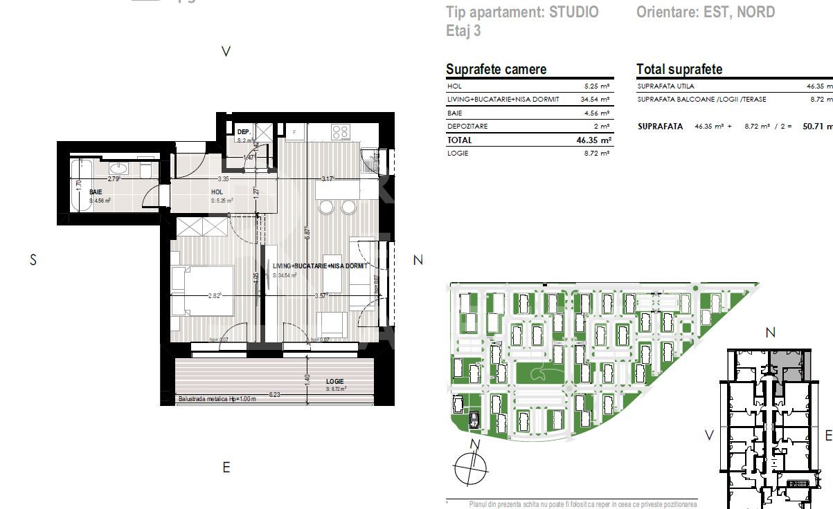 Apartament cu 2 camere ,Coresi Avantgarden - Schiță 6
