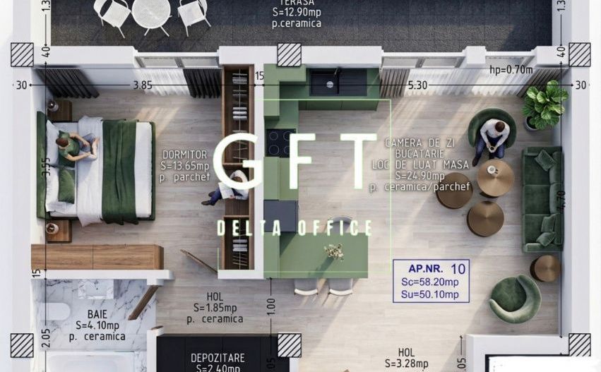 Apartament 2 camere | Zona Sud - Poză 1