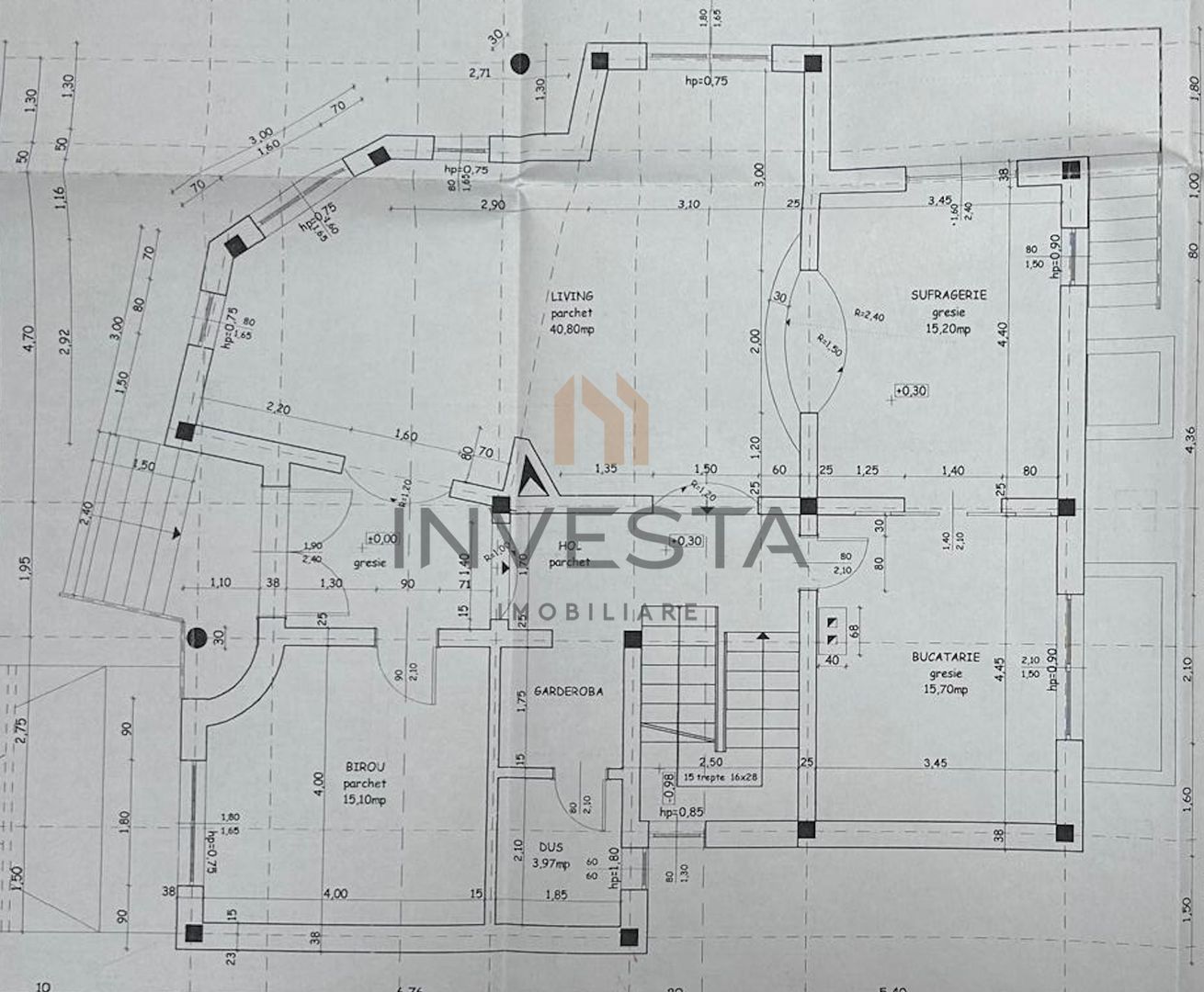 Casa individuala cu 7 camere, 260 mp, teren 900 mp, front 19m, Europa - Schiță 23
